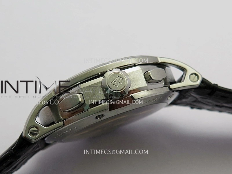 Code 11.59 Chrono 26393 SS APSF 1:1 Best Edition Black Dial On Black Leather Strap Super Clone SA4401